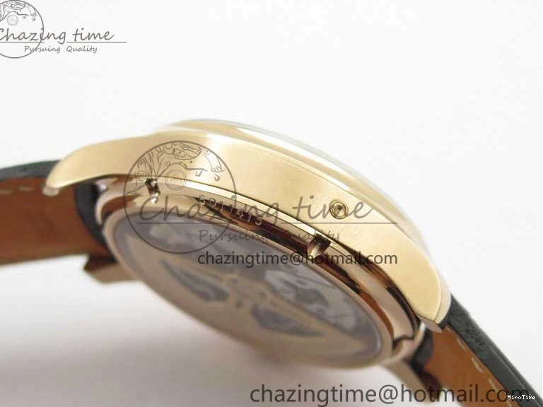 MIROTIME 0304 Premium Portugieser Perpetual Calendar IW503302 RG V9F 1:1 Best Edition Blue Dial on Black Leather Strap A 7098